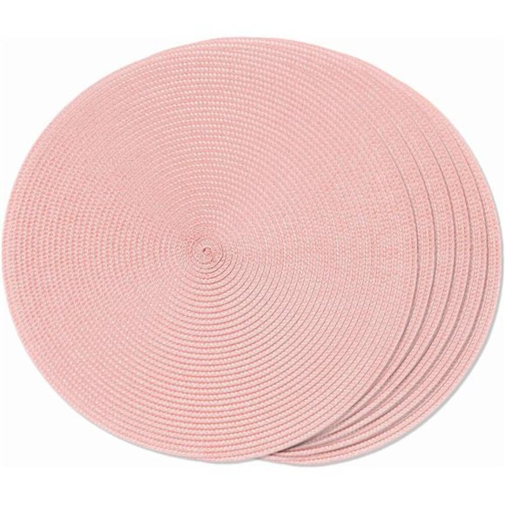 Round Braided Placemats Set of 6 Place Mats for Dining Tables Woven